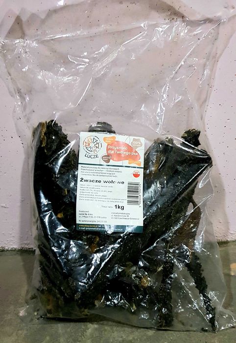 Przysmak wołowy Żwacze wołowe suszone 100% naturalne 1kg