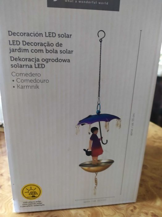 Solarna ozdoba ogrodu - karmnik