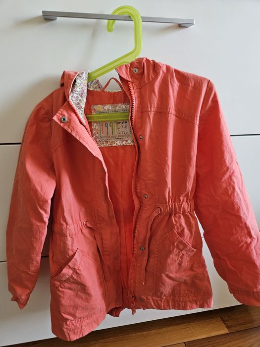 Kurtka endo parka z kapturem 128, na 7-8 lat