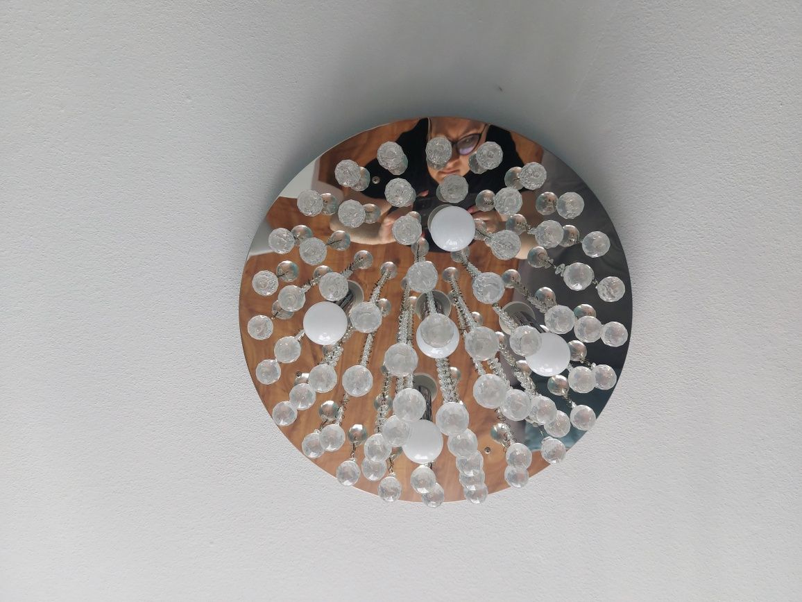 Lampa sufitowa z kryształami