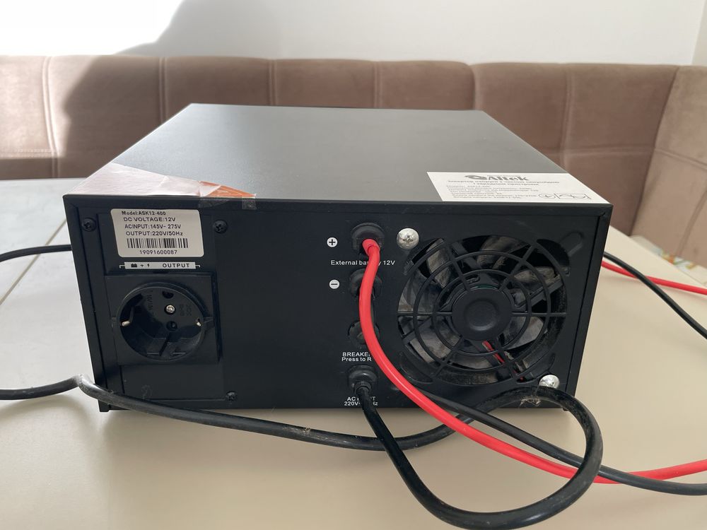 Інвертор з чистою синусоїдою Altek ASK12-400VA 320 Вт перетвор напруги