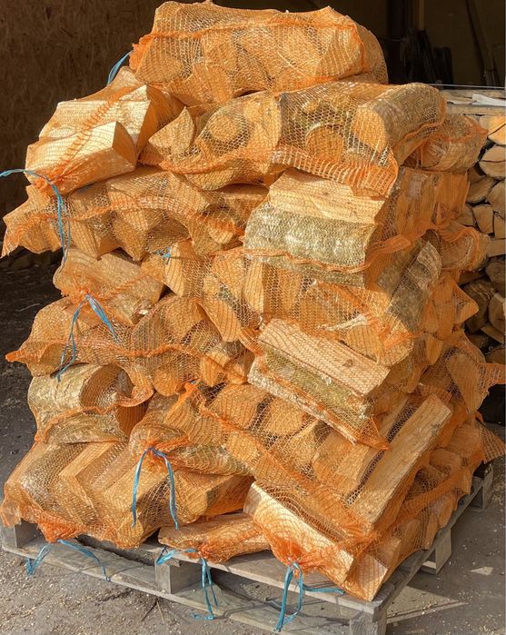 Drewno kominkowe opałowe Brzoza w workach 40l