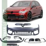 Para-choque dianteiro + grelha LED para VW Golf 8 look R e R-Line
