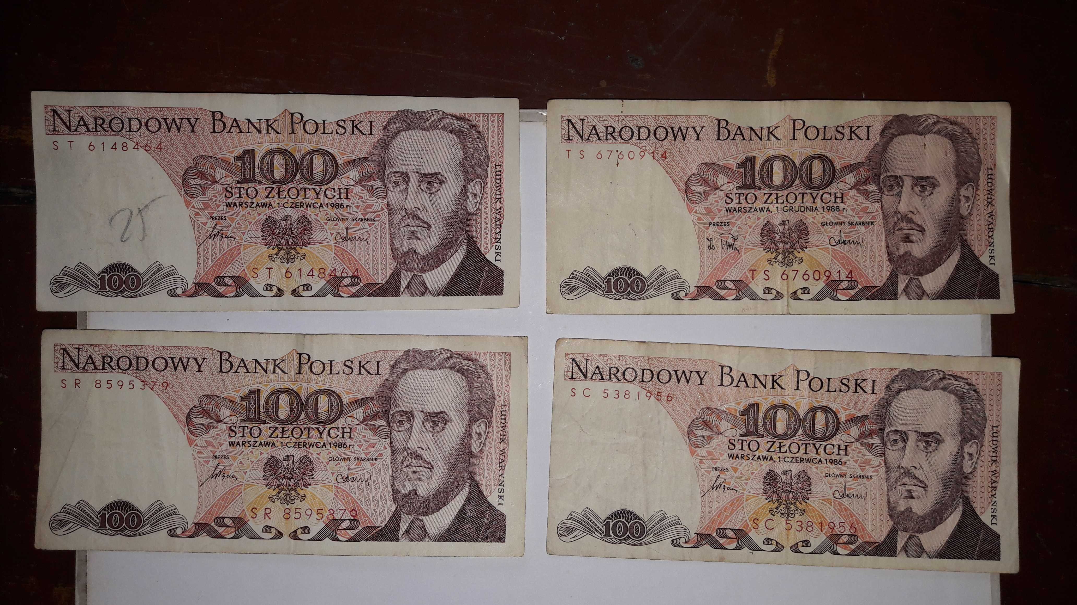 Banknot PRL banknoty czerwone 100 zł Ludwik Waryński