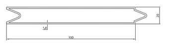 Profil aluminiowy strzałka 150x20x1,6 PA 38