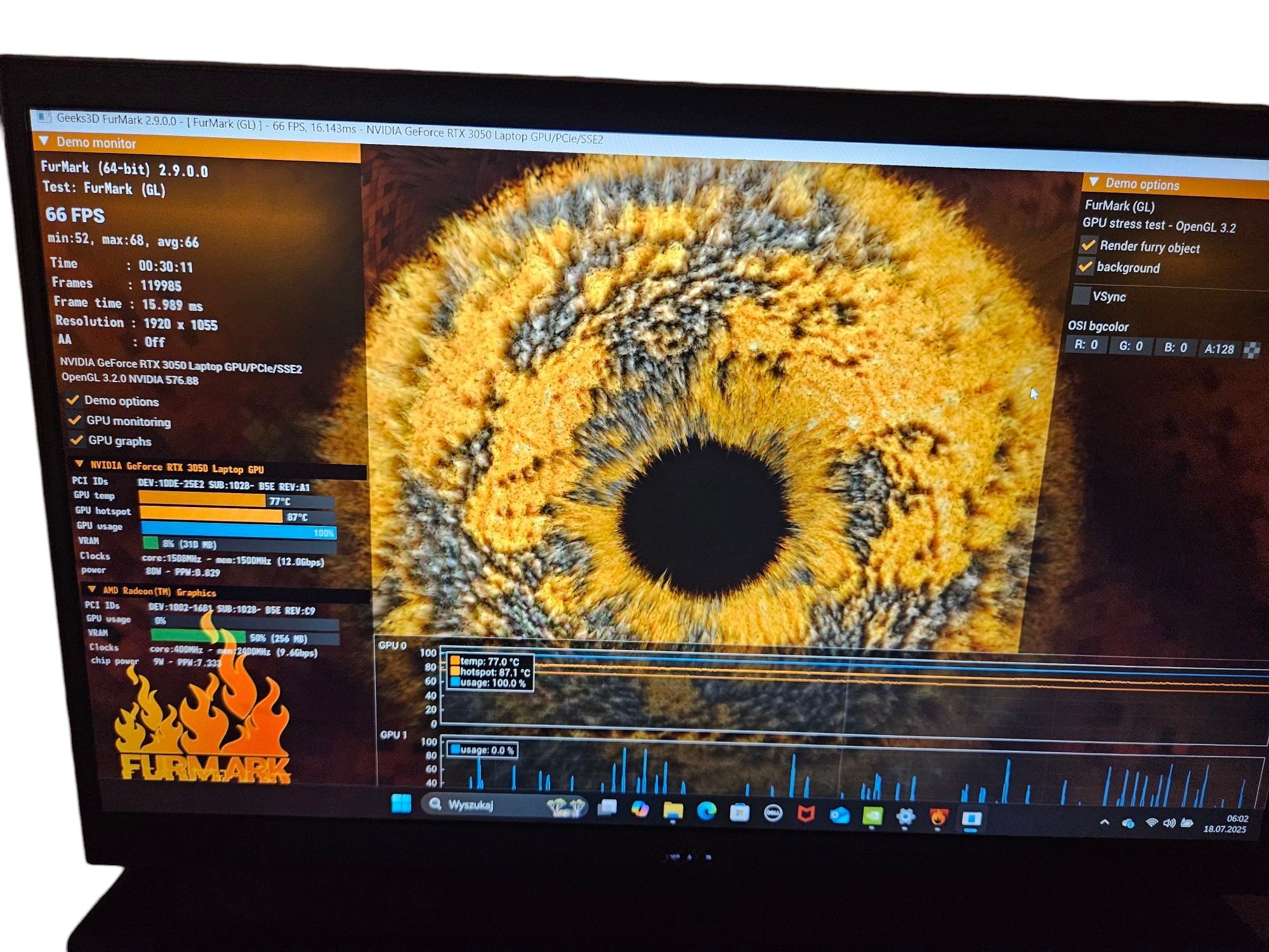 Laptop gamingowy Dell G15 RTX 3050 Ryzen 5 SSD 512GB RAM 16GB