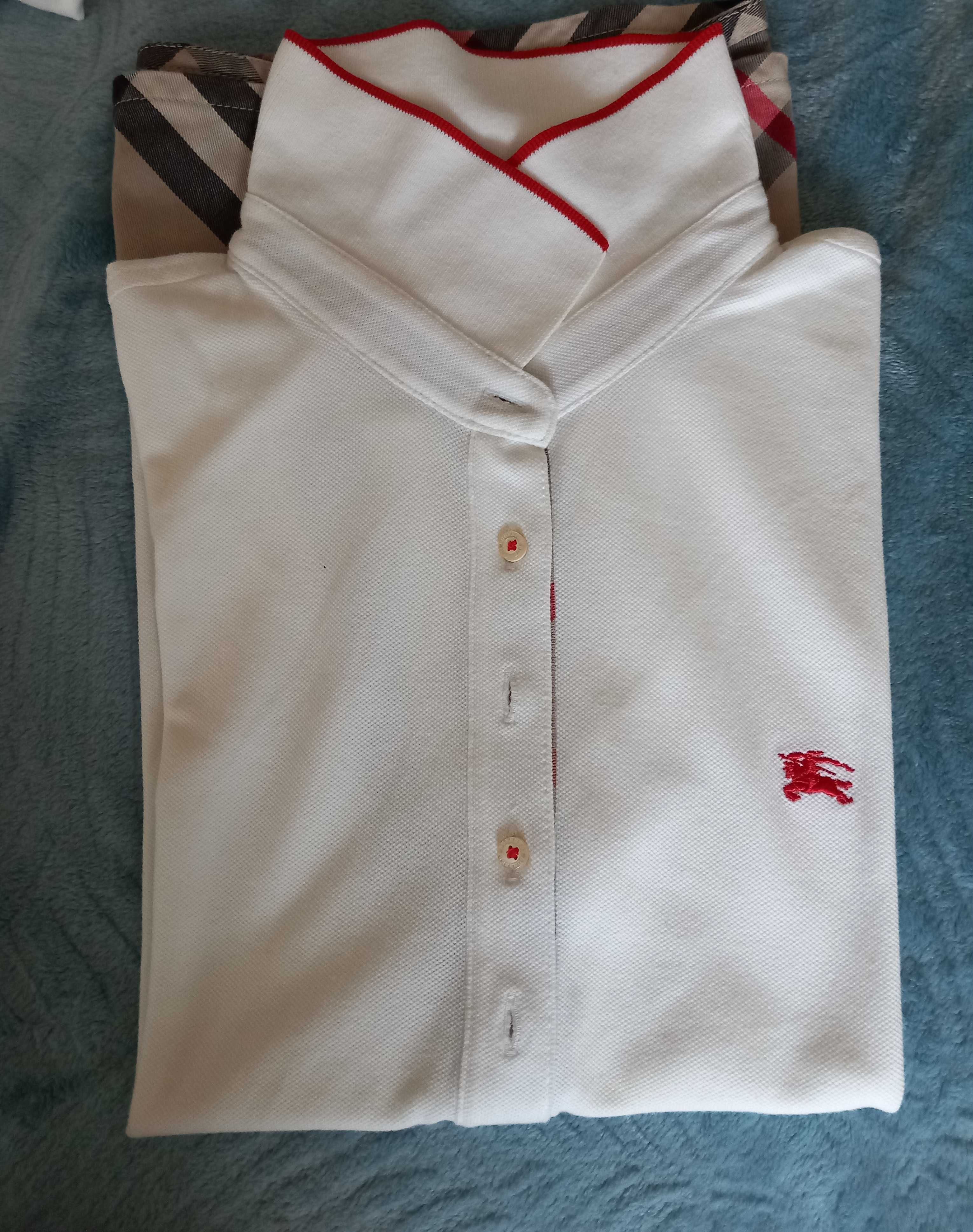 Polo Burberry com efeito camisa