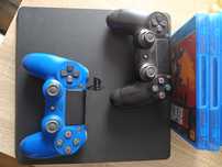 PlayStation 4 Slim 500GB + 4 gry i 2 pady