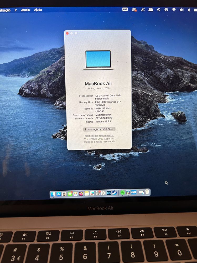 Macbook Air i5 8gb 128ssd ‘A1932’