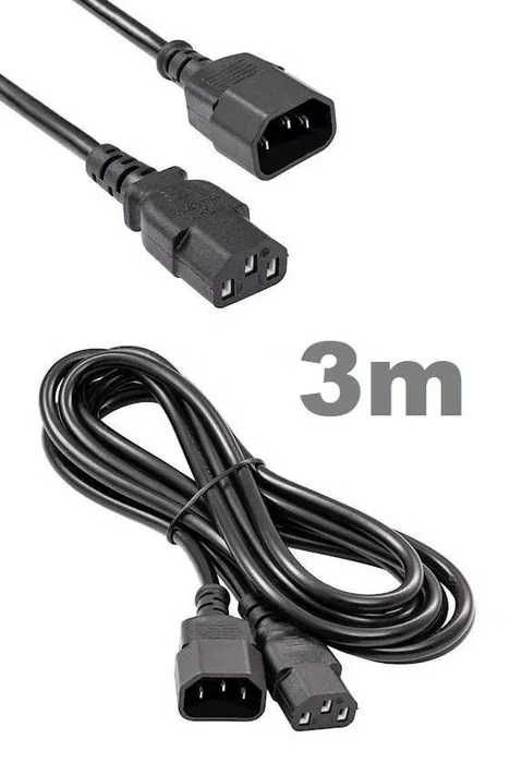 2x Kabel przedłużacz C13 C14 zasilający serwerowy 3m * Wejherowo