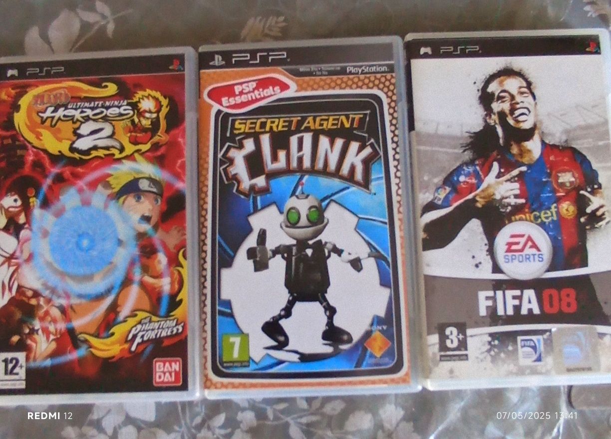 Jogos PSP na caixa