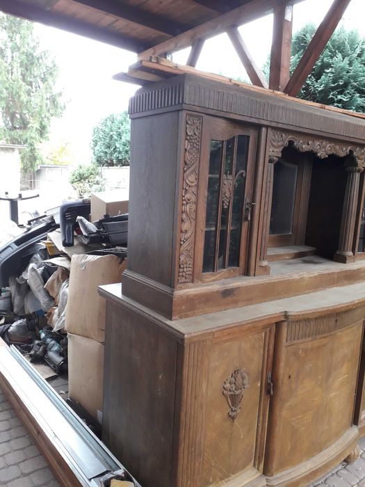 Komoda kredens dębowa 2 częściowa