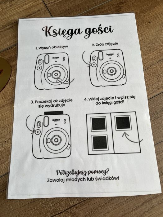 Stojak ksiega gosci + instrukcja + stojak na ksiege gosci