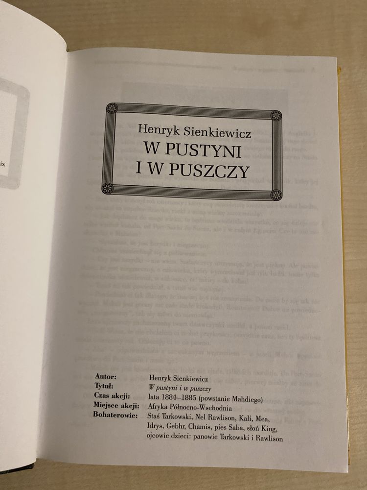 W pustyni i w puszczy z opracowaniem