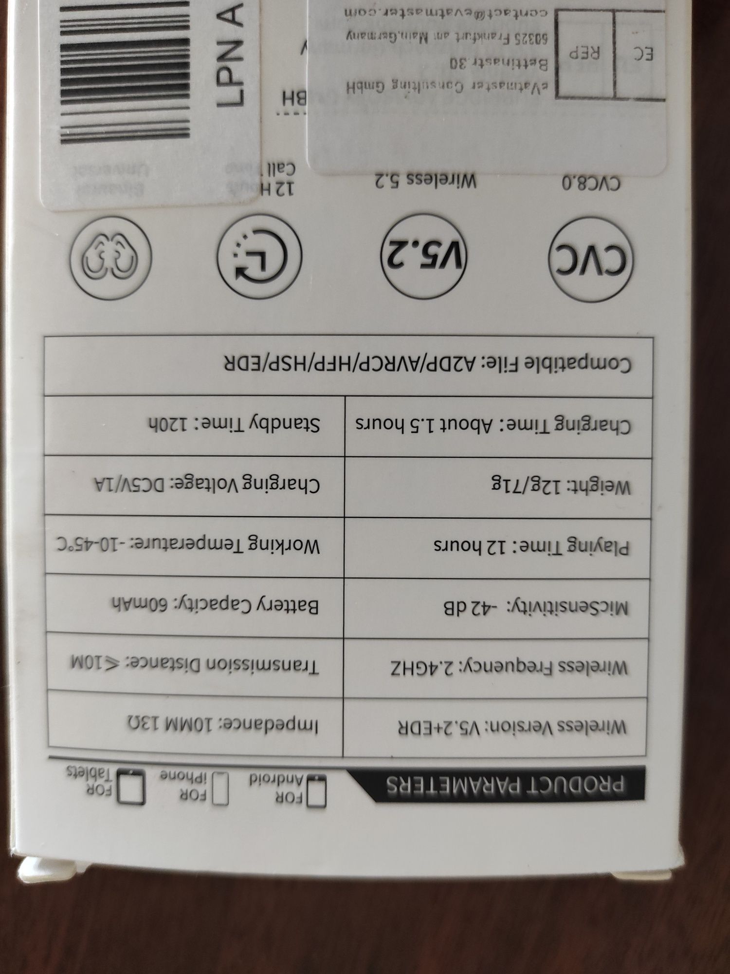 Гарнітура Bluetooth, наушники