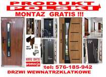 WYPRZEDAŻ , drzwi zewnętrzne do mieszkań z MONTAŻEM, wewnątrzklatkowe