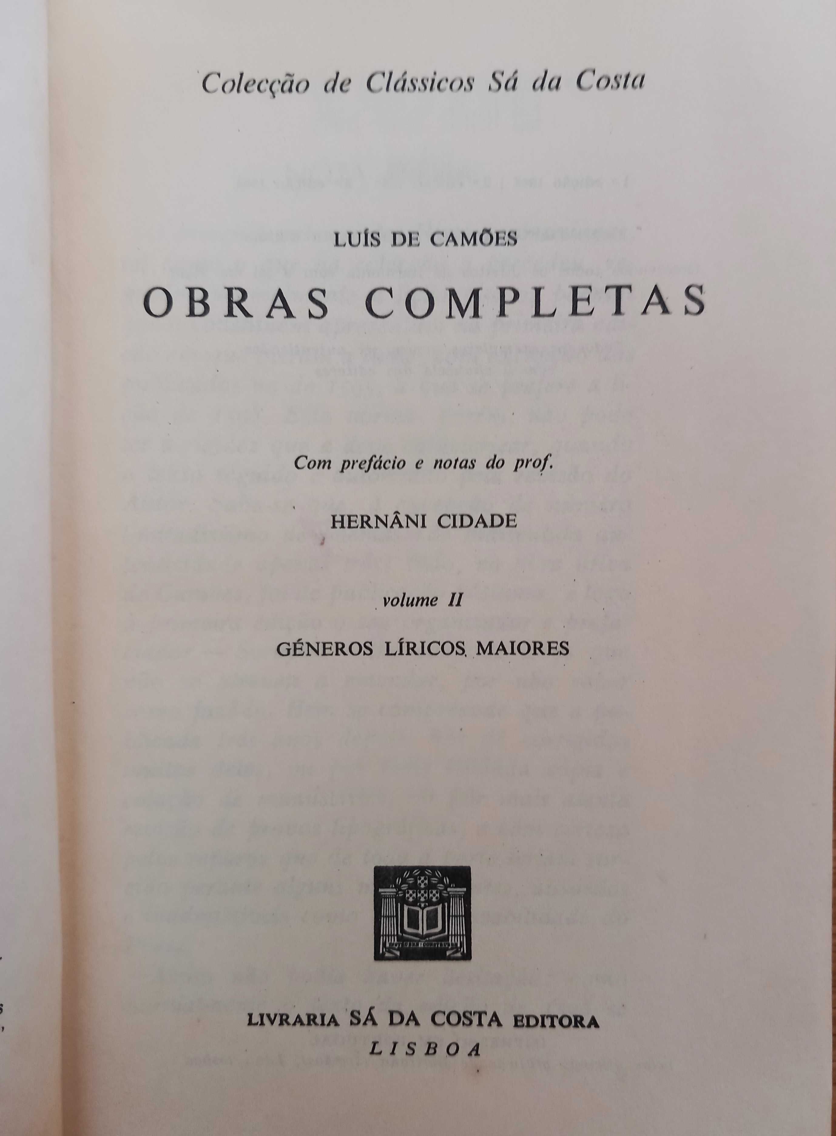 Obras Completas - Luís de Camões (Géneros Líricos Maiores)