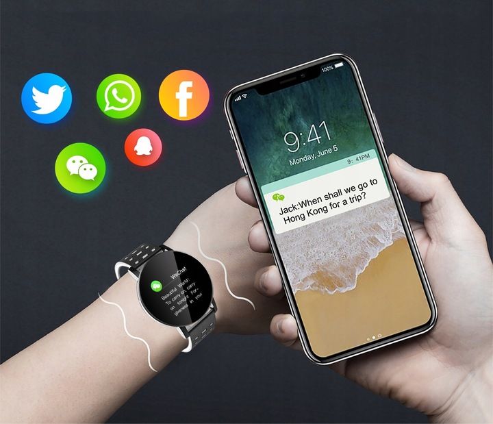 Zegarek Smartwatch Profi Męski Damski Wodoodporny Z Powiadomieniami Pl