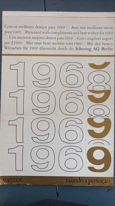Calendários antigos antre 1967 e 1996