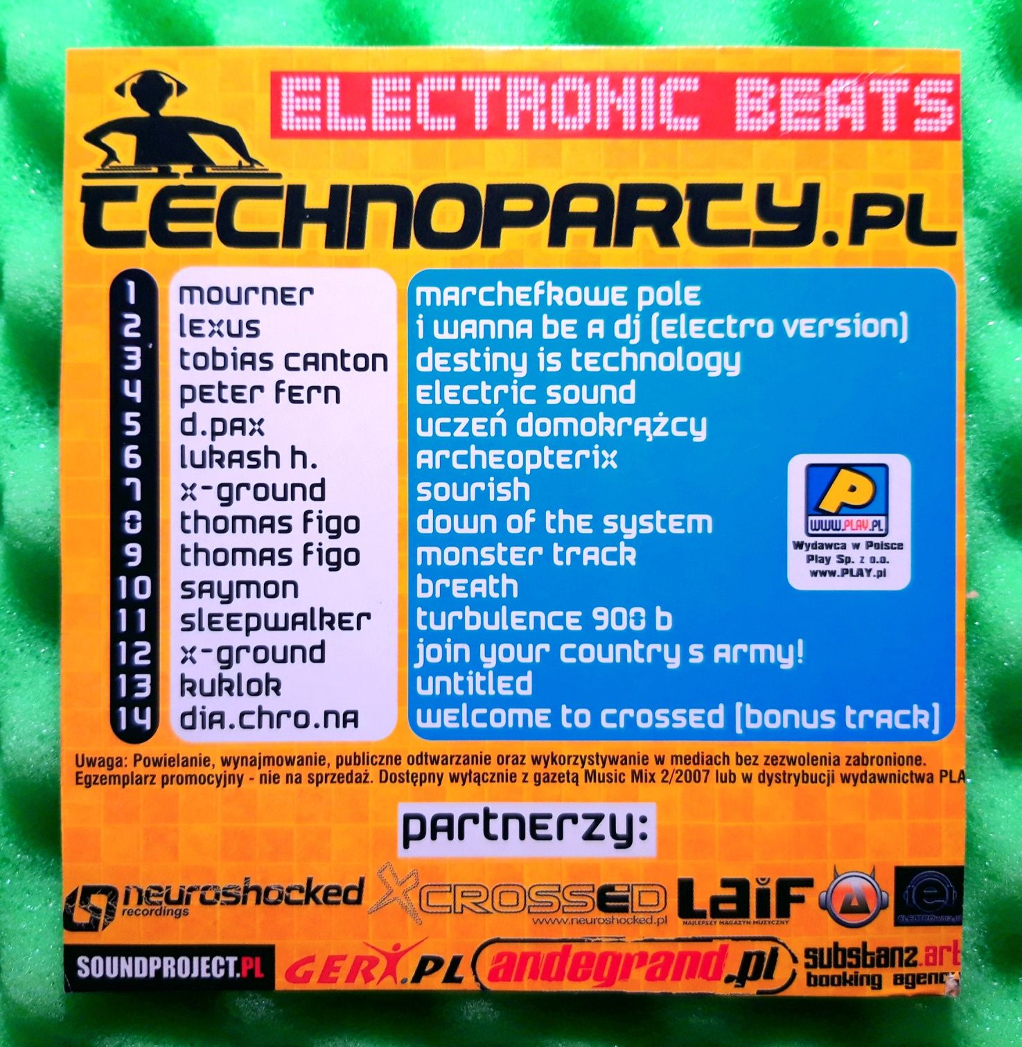 TechnoParty - Electronic Beats (CD, 2007)