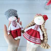 Куклы ручной работы, украинка и украинец. Кукла тильда