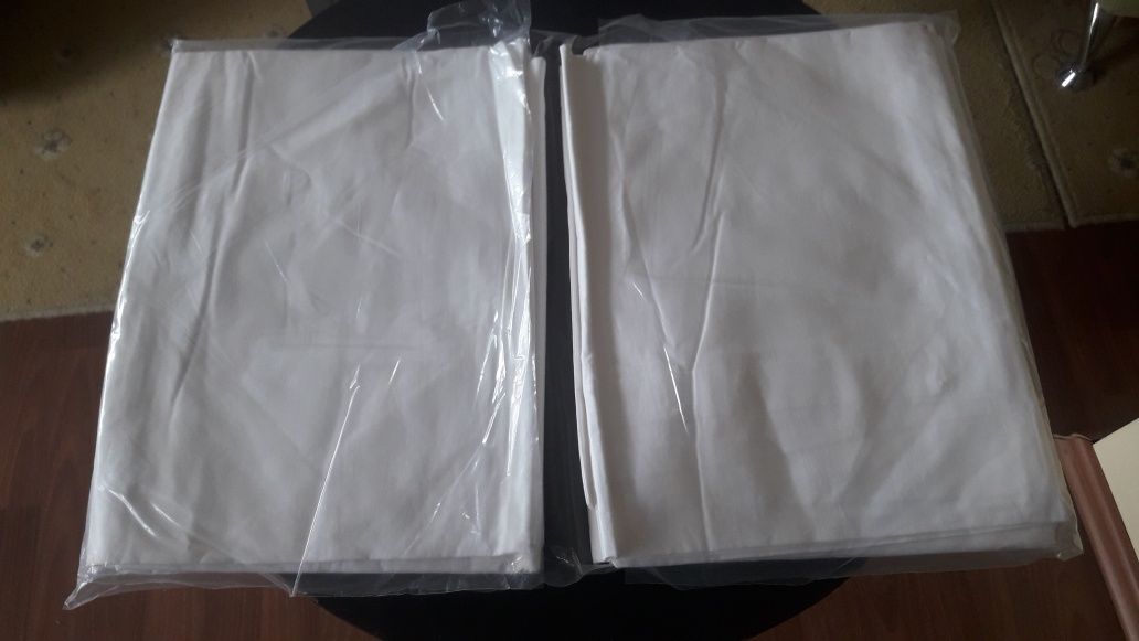 Nowa poszwa biała 2 szt. Prl 200x126 cm i 2 poszewki 80x70 cm komplet