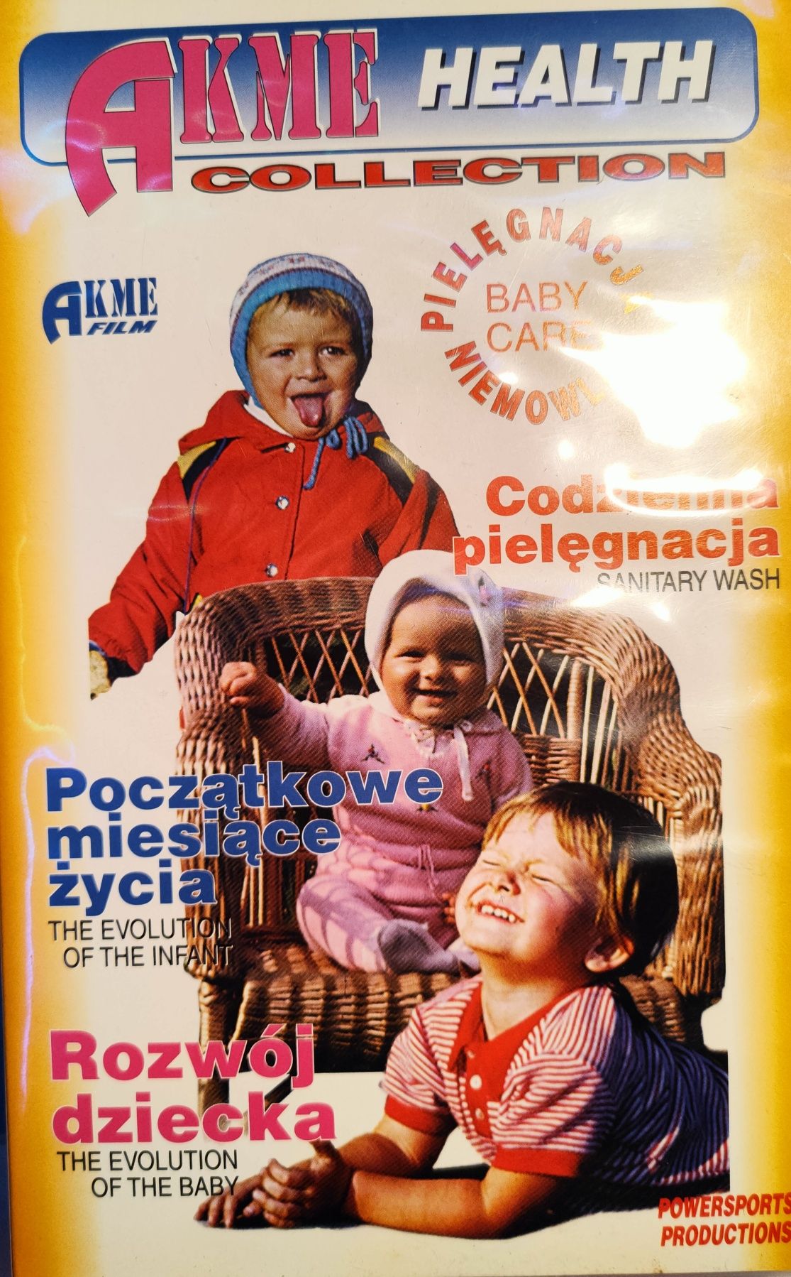 Kaseta VHS z serii AKME Health Collection. , Pielęgnacja niemowląt, co