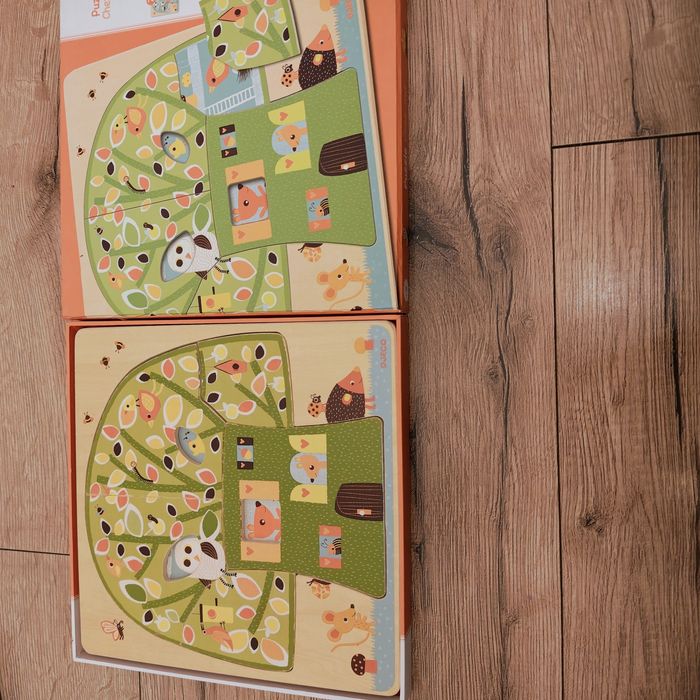 Puzzle dla najmłodszych 3 plansze-drzewo Djeco
