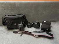 Aparat Canon EOS 250D + lampy Aputure Amaran AL-M9