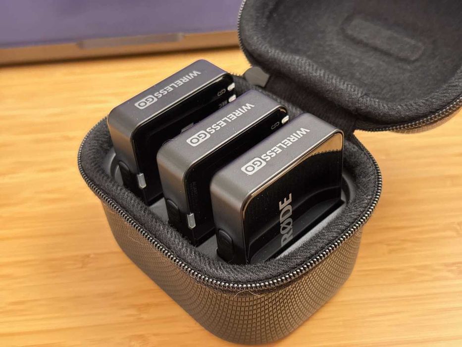 Microfones sem fio RØDE Wireless GO (Gen 3) + Charge Case+ novos