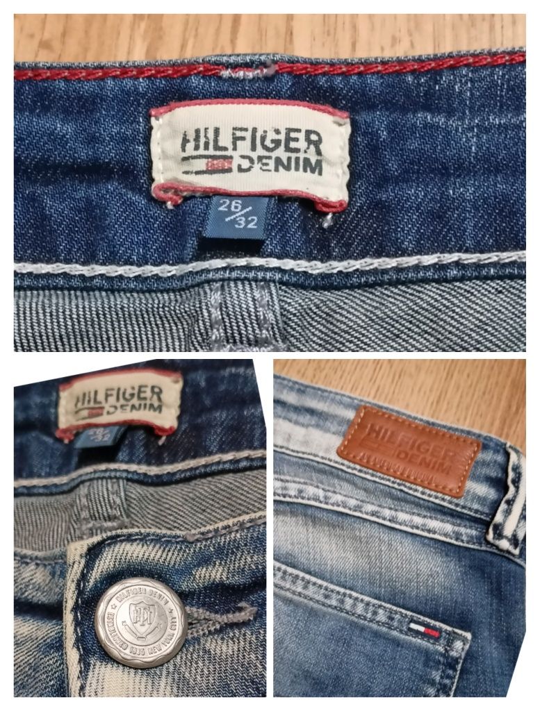 Damskie spodnie dżinsowe Tommy Hilfiger, dżinsy slim fit, rozmiar XS,