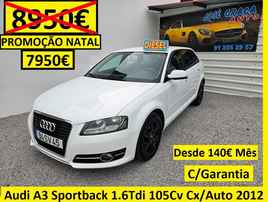 Audi A3 Sportback 1.6Tdi cx/Auto 105Cv 01/2012