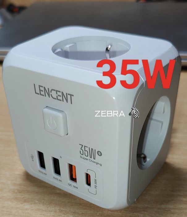 Lencent сетевой фильтр тройник двойник для розетки usb QS адаптер