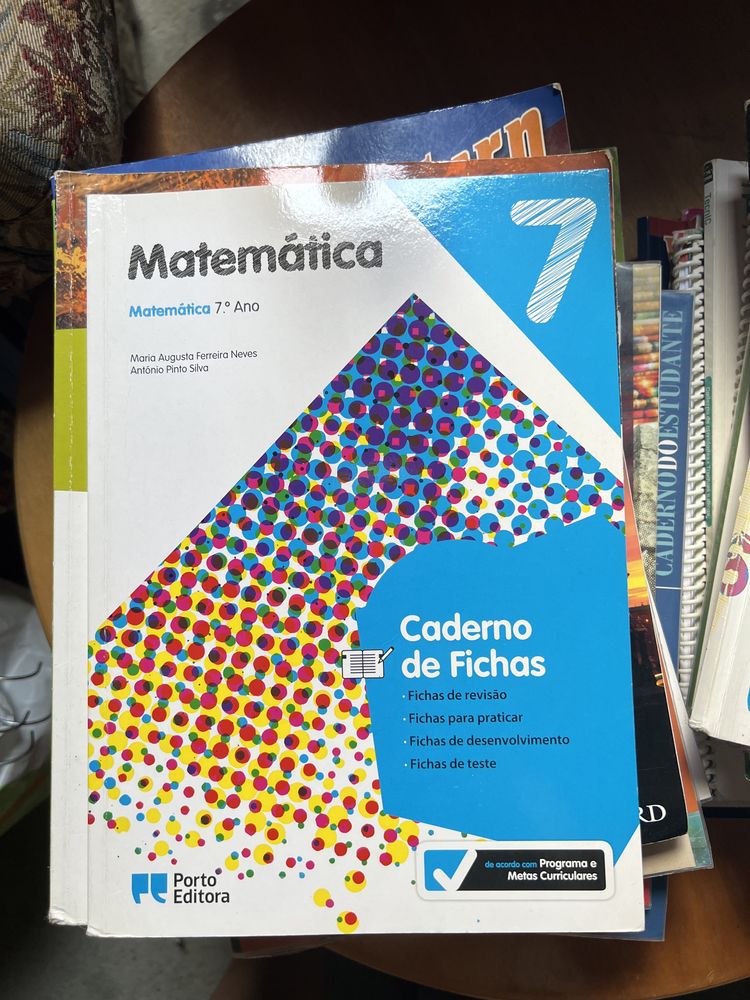 Caderno de fichas matemática