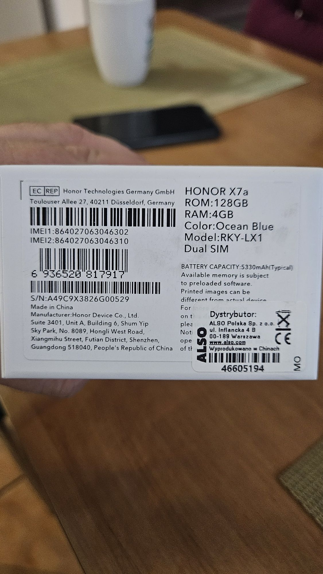 Honor x7a nowy 128gb