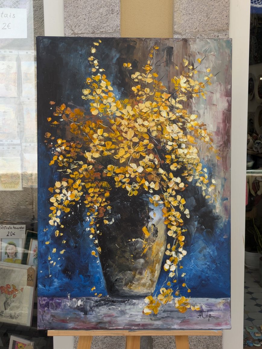 Quadro pintado á óleo sobre tela,90x60cm