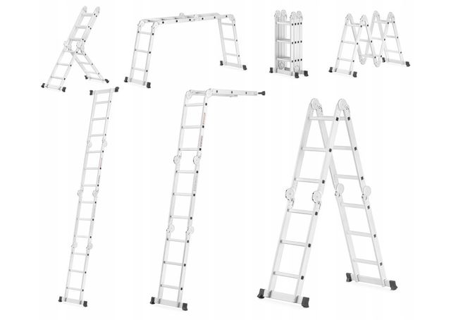 DRABINA ALUMINIOWA Składana Przegubowa 4x3