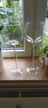 Szklane kieliszki na wino b.duże, cukiernica, szklany wazon/pucharek