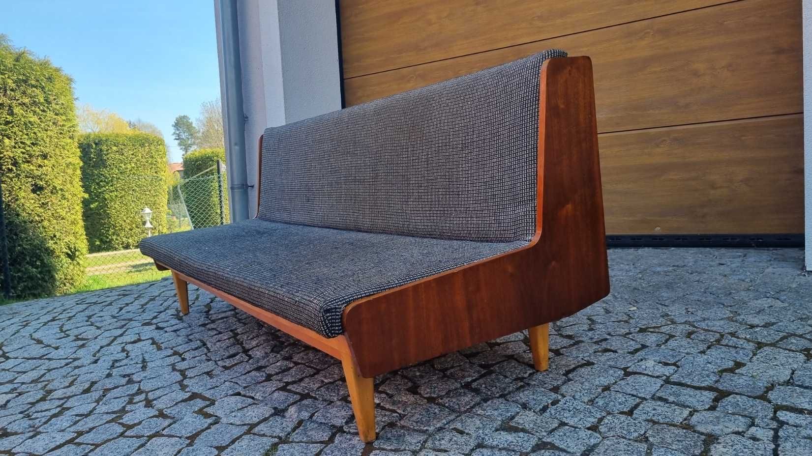 Dwustronna Czechosłowacka Sofa vintage design PRL