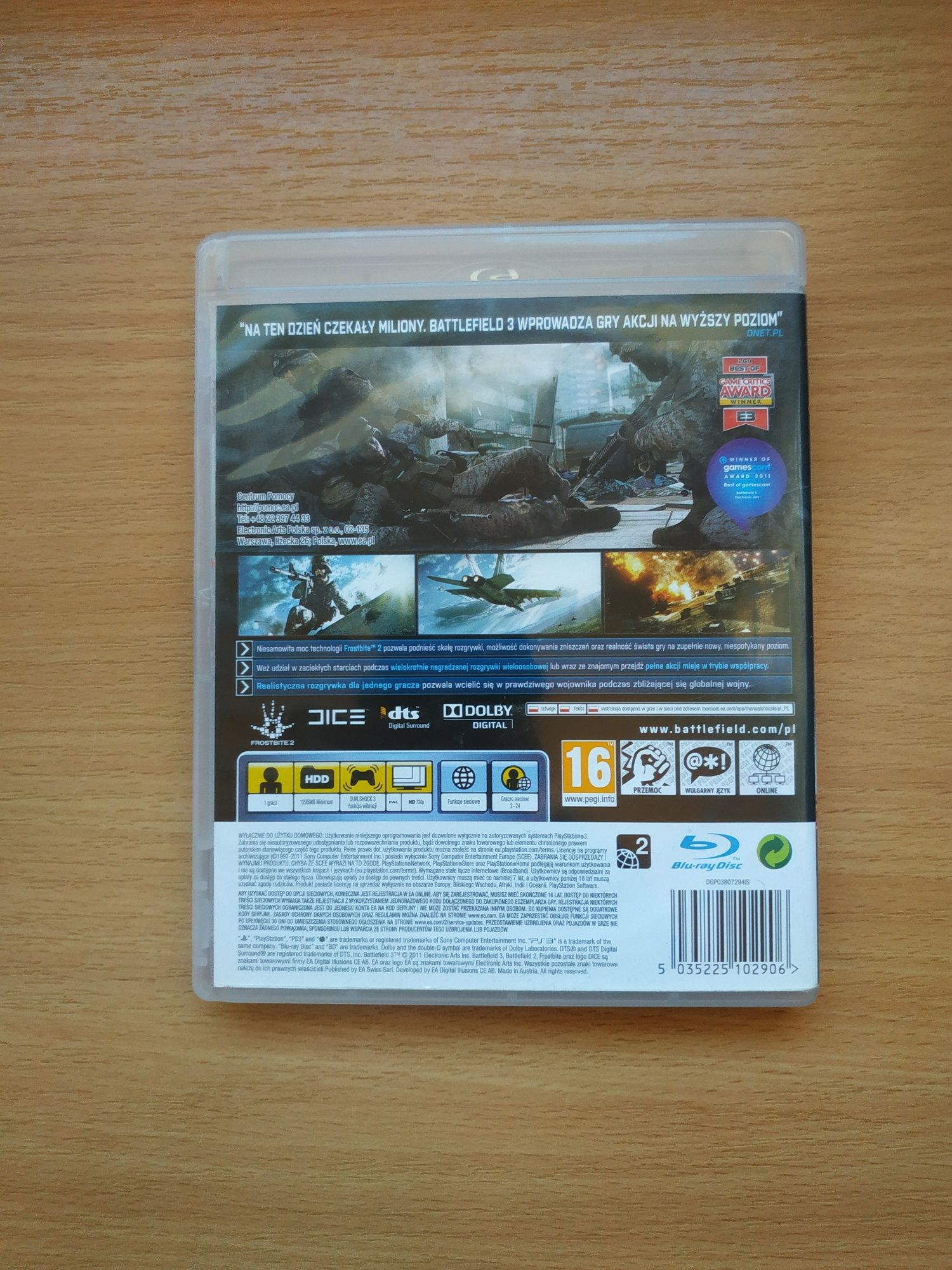 Battlefield 3 ps3, pl, stan bardzo dobry, wysyłka olx
