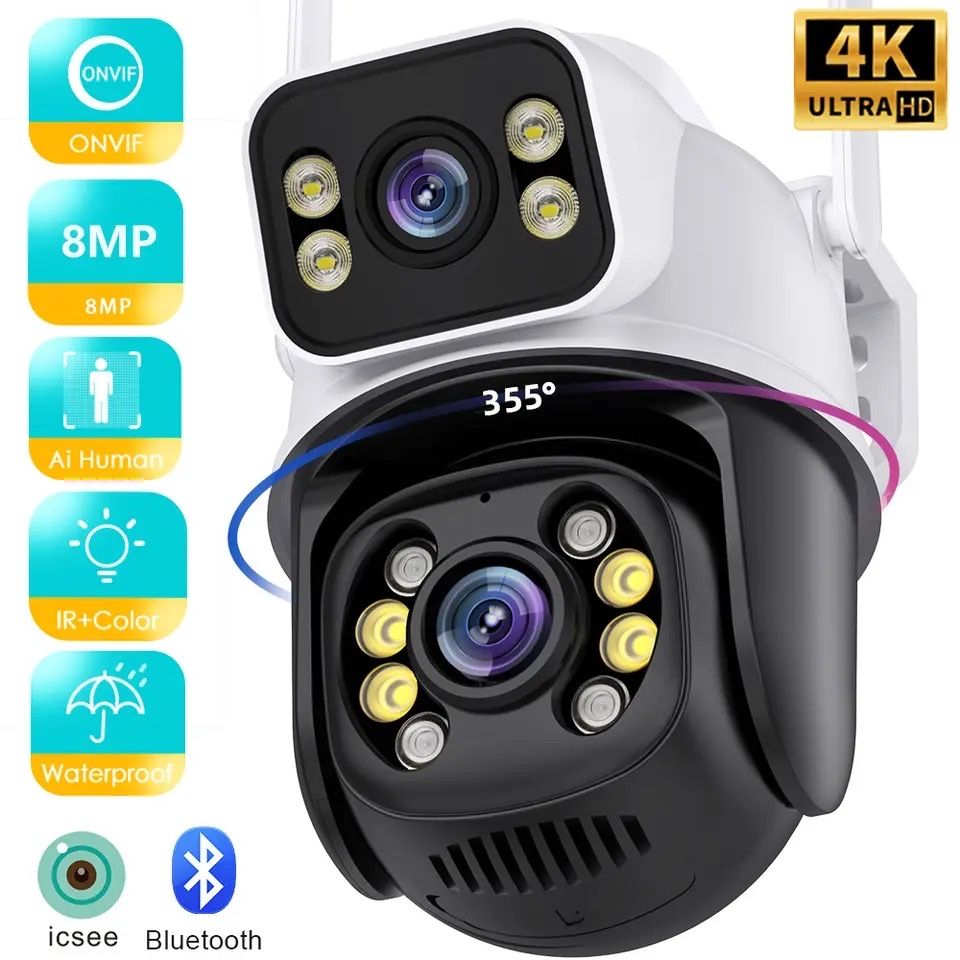 Камера зовнішнього відеонагляду 4MP 4K PTZ WiFi 360