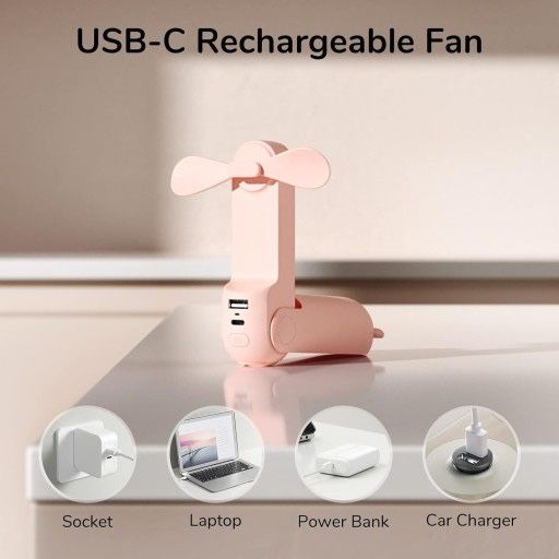 Ręczny Wentylator Handheld Mini Fan USB 3w1