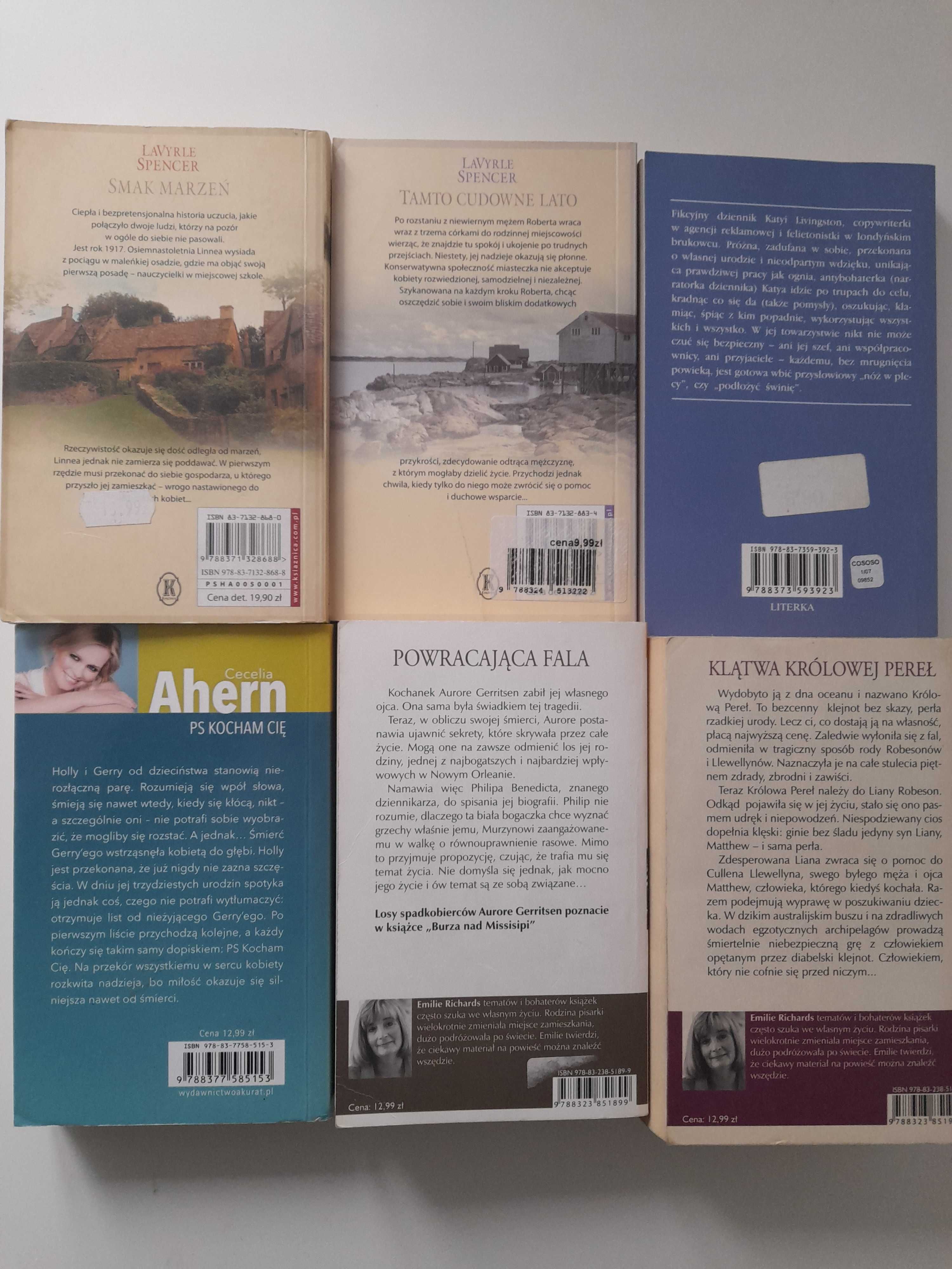 Literatura 6 książek Spencer, Lang, Ahern...