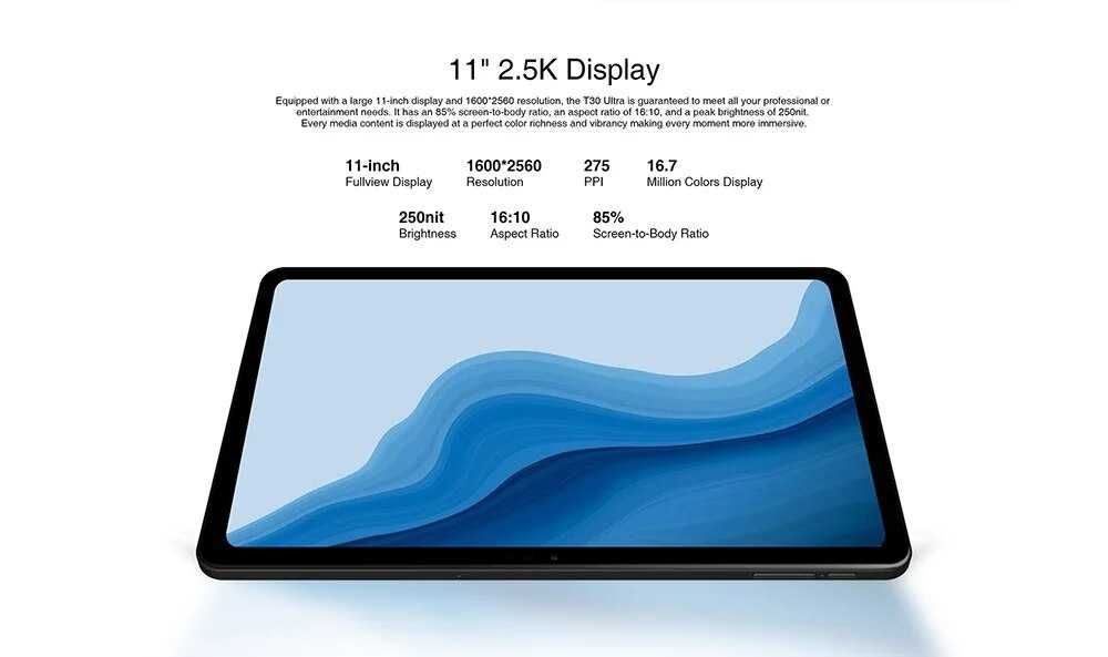 Doogee T30 ULTRA 12+256GB Планшет Helio G99 11" 2K+ IPS 4G 8580мАч