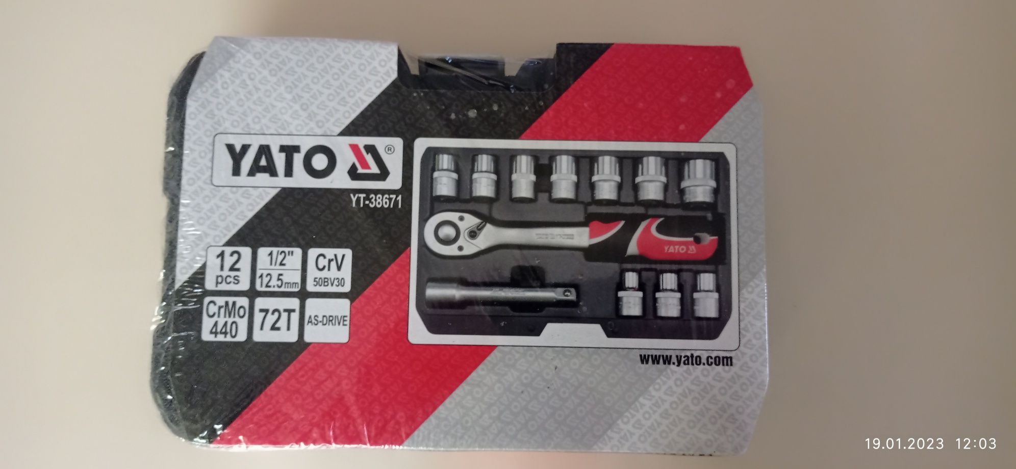 Набор инструмента 12 предметов YATO YT-38671