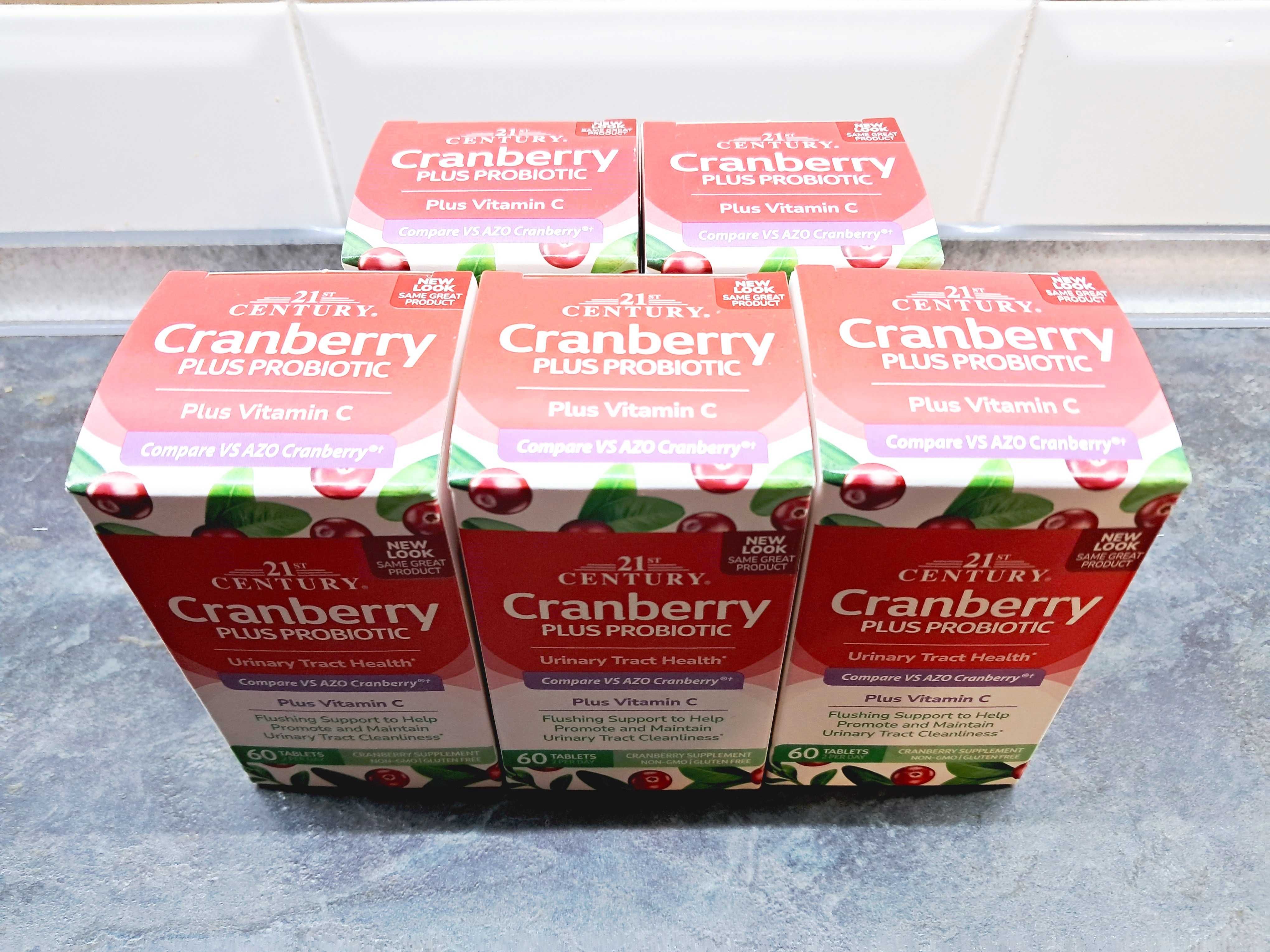 21st Century, Cranberry plus Probiotic (60 таб.), клюква + пробиотики