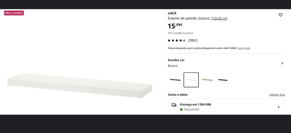 Estante de parede LACK (110x26)