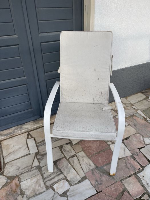 Cadeiras de jardim com almofada