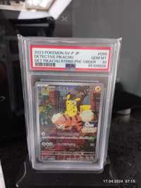 Karta Pokemon. Detective Pikachu. PSA 10 Gem mint.