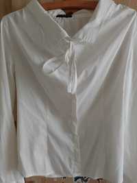 Biała bluzka Sisley S długi rękaw